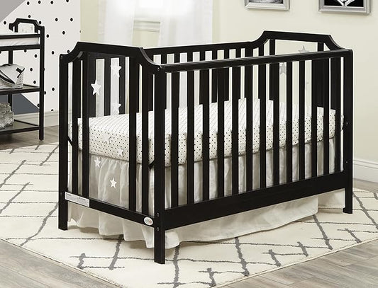 Suite Bebe Celeste 3 in 1 Convertible Island Crib Wood and Acrylic, Black