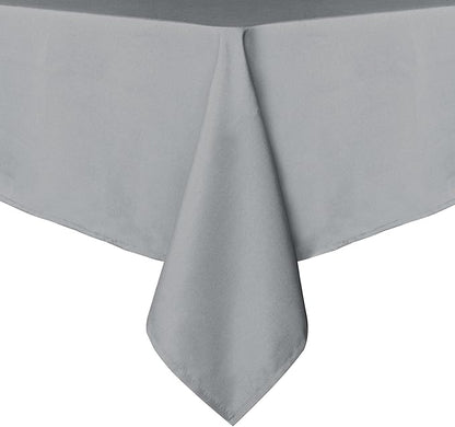 sancua Rectangle Tablecloth - 70 x 90 Inch - Stain and Wrinkle Resistant Washable Polyester Table Cloth, Decorative Fabric Table Cover for Dining Tables, Buffet Parties and Camping, Silver Grey
