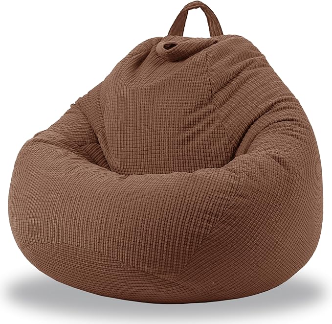 Stuffed Animal Storage Bean Bag Chair Cover (No Filler) Washable Ultra Soft Corduroy Bean Bag Cover for Organizing Plush Toys, Bean Bag for Adults