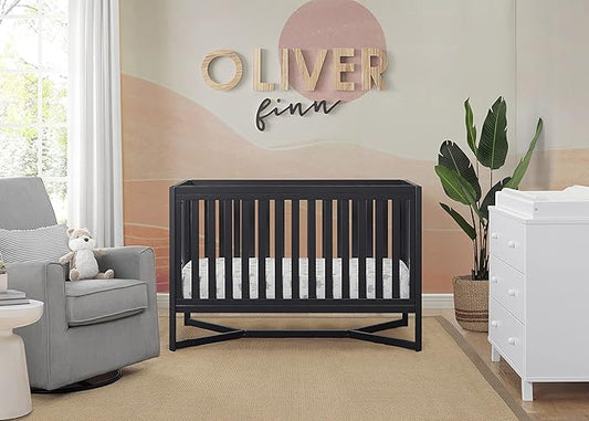 Delta Children Tribeca 4-in-1 Baby Convertible Crib, Midnight Grey