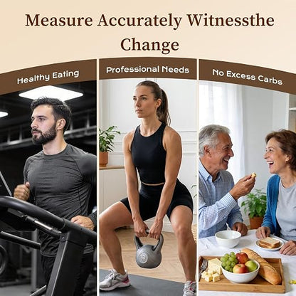 Smart Food Scale with Bluetooth Nutrition Calculator, 0.1g High Precision Digital Kitchen Scale Track 30 Nutrients Calorie Macro, Custom Diet Goals, Barcode Scan 11lb for Meal Prep Weight Loss Keto