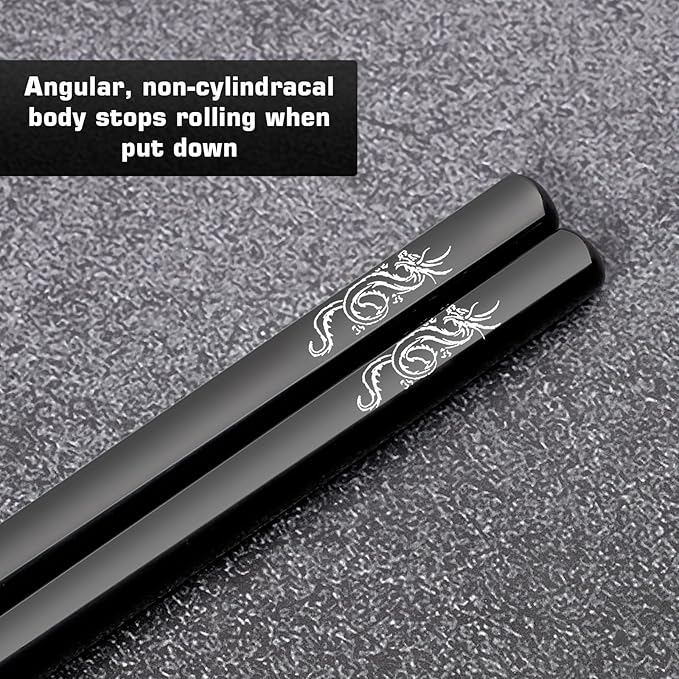 Youda 99.8% Pure TITANIUM Chopsticks Ultralight and Reusable Chopsticks for Camping, Home, Travel (2 Pairs)