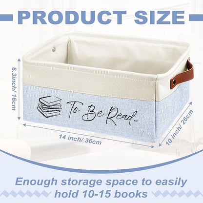 Marsui Book Lover Gifts TBR Book Storage Basket to Be Read List Storage Bin Bookish Accessories Bookworm Gift for Club Members Student Teacher Reading Accessories