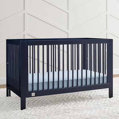 babyGap by Delta Children Charlie 6-in-1 Convertible Crib TrueSleep Crib and Toddler Mattress (Bundle), Navy