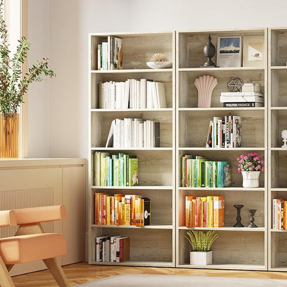 IRONCK Bookshelves and Bookcases Floor Standing 6 Tier Display Storage Shelves 70in Tall Bookcase Home Decor Furniture for Home Office, Living Room, Bed Room