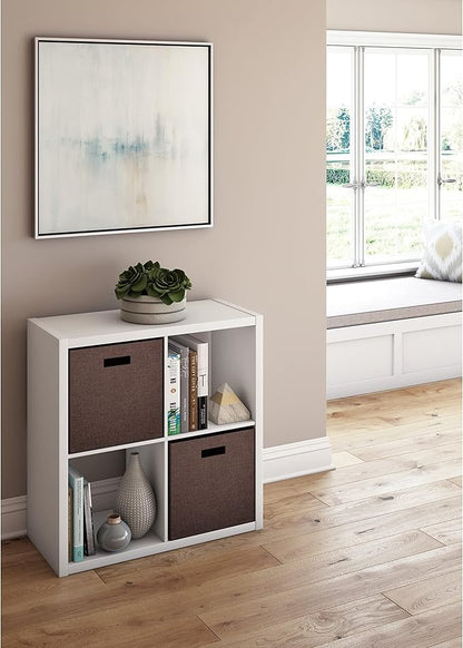 ClosetMaid 4550 Decorative Open Back 4-Cube Storage Organizer, Bleached Walnut