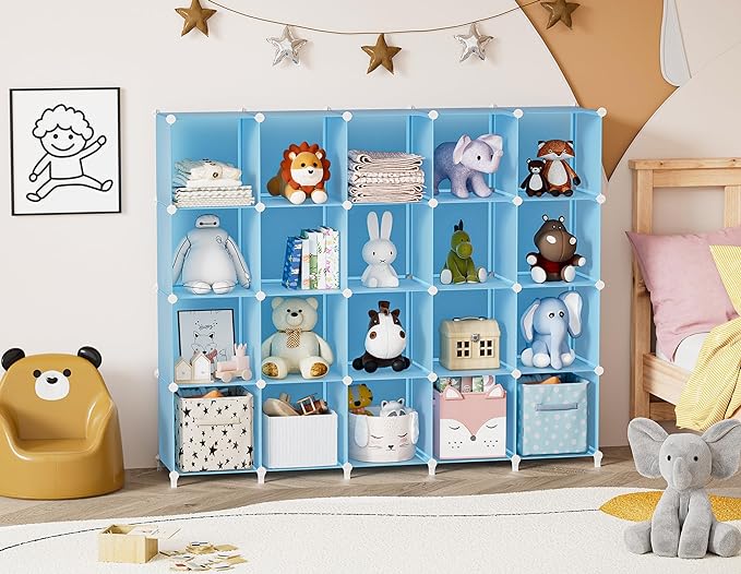Portable Closet 6 cube closet organizers and storage Cube Storage Organizer Storage Shelf Bookcase Bookshelf with Metal Hammer, Storage Cubes Organizer Cabinet for Kids, Closet, Bedroom, Bathroom