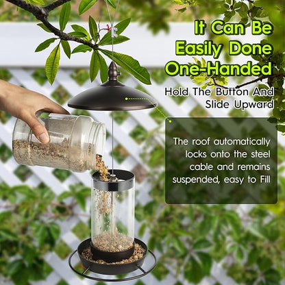 Pack of 2 Bird Feeder for Backyard Birds. Bronze