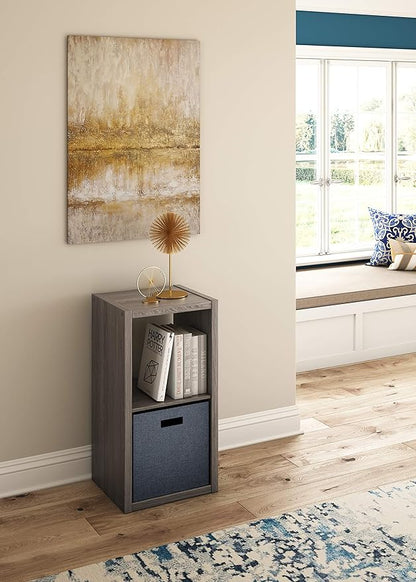ClosetMaid 4537 Decorative Open Back 2-Cube Storage Organizer, Graphite Gray