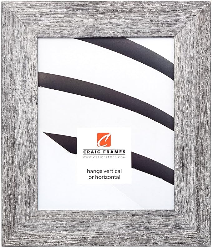 Craig Frames 5x7 Weathered Grey Picture Frame for Posters and Gallery Wall | Displays photos and prints behind clear glass, ready to hang, made in the USA