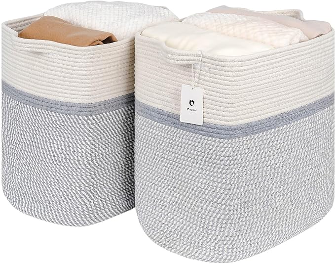 Square laundry basket Clothes Hampers for Laundry Kids Woven BasketsStorage Blanket Large Dog Toy Baskets for Organizing Slim Rectangular with Shoe Handles For Rectangle Baske Nursery