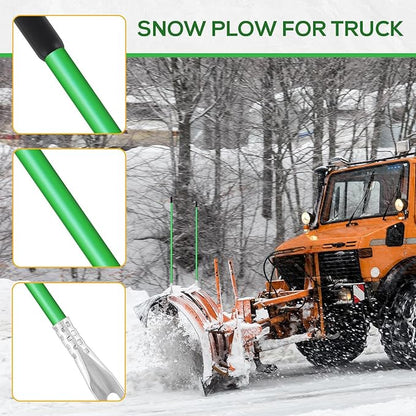Lasnten 4 Pcs 36 Inch Snow Plow Blade Markers Guide Kit Steel Wire Inside Bolt on Bumper Guides High Visibility Easy Installation for ATV Western Snowplows(Green)