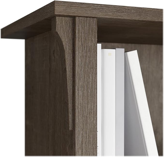 Bush Furniture Salinas Tall 5 Shelf Bookcase in Ash Brown