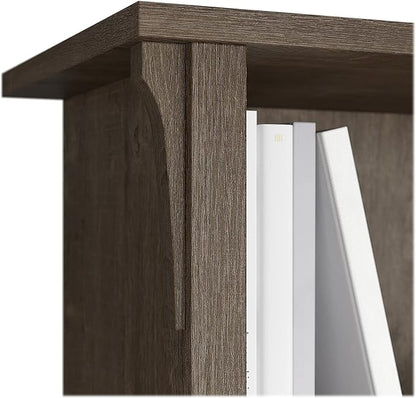 Bush Furniture Salinas Tall 5 Shelf Bookcase in Ash Brown