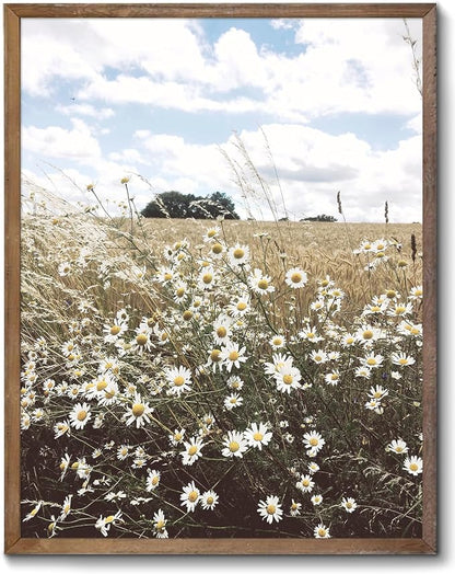 XOCUUI Wall Art for Living Room Landscape Canvas Wall Decor Meadow with Flowers Vintage Paintings Classical Wildflower Field Scene Boho Floral Pictures Decor Gifts for Bathroom Bedroom 8x10 Unframed