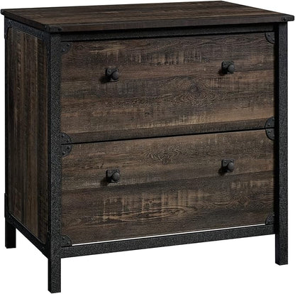 Sauder Steel River Lateral File, L: 30.08" x W: 20.75" x H: 29.53", Carbon Oak Finish