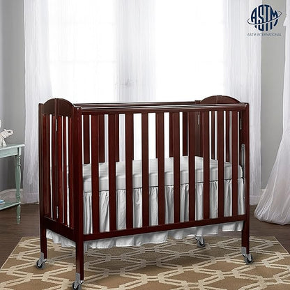 3-in-1 Folding Portable Crib, Espresso, Large