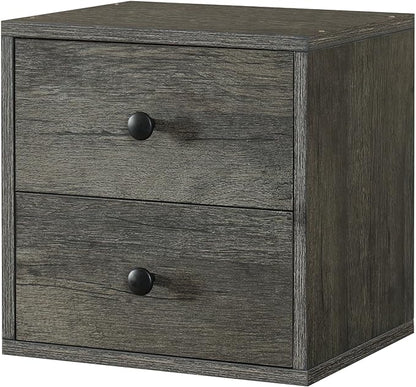 Magic DIY Cube Storage Organizer Stackable Cubes for Home Books Clothes Toys -Modular Cubby Storage System -Closet Organizer -Bookcase Closet (French Oak,Drawer Cube)