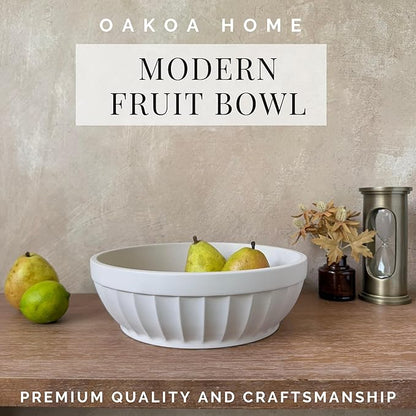 OAKOA Decorative Fruit Bowl for Kitchen Counter - Large Decorative Bowl for Home Decor - Concrete Decor Bowl for Keys Entryway Table - Modern Centerpiece Coffee Table Bowl
