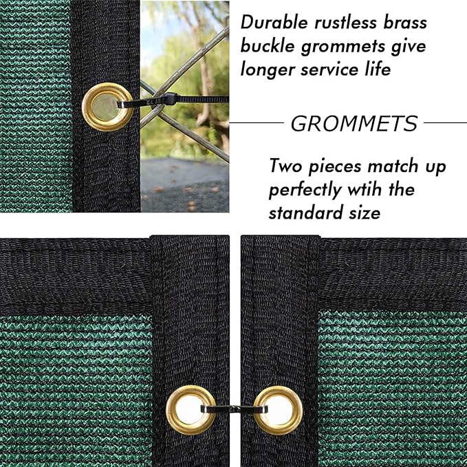 UPGRADE Privacy Fence Screen 8'x19' Dark Green Outdoor 90% Visibility Blockage 170 GSM Mesh Shade Cover Panels for Backyard,Balcony,Home Decoration with Zip Ties,Customized Avaliable