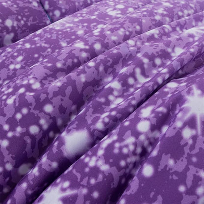 Holawakaka Kids Space Star Glitter Comforter Set Queen Size Girls Ombre Blue & Purple Print Gradient Teens Bedding Set Teens Galaxy Bed Sets (Blue purple, Full)