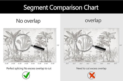 Gray Jungle Landscape Wallpaper Mural Tropical Banana Leaf Wall Mural (Not Peel and Stick)