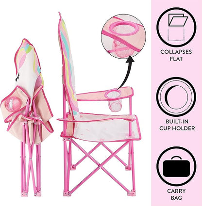 Heritage Kids Children's Figural Camp Chair, Unicorn