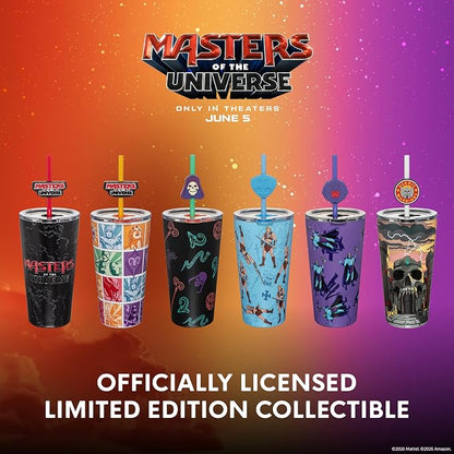 Dragon Glassware x Masters of the Universe (MOTU) Blind Box Tumbler, 16 oz | Vacuum Insulated Stainless Steel Tumbler with Straw & Lid; With Straw Topper; Official Masters of the Universe 2026 Movie Cup