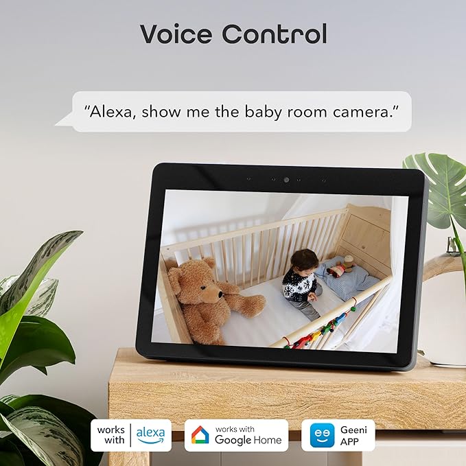 Geeni Smart Wi-Fi Security Camera with Night Vision: 1080p HD Indoor Surveillance, Motion Detection, Two-Way Audio & Alexa Compatible