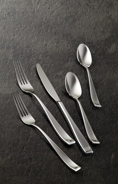 Oneida Moda 75-Piece 18/10 Silverware Set for 12, Flatware | silver, dishwasher safe | includes knives, forks, and spoons | heavy duty, cutlery set, utensil set, wedding silverware