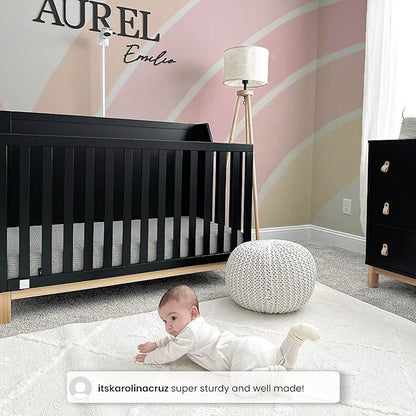 GAP babyGap Oxford 6-in-1 Convertible Crib - Greenguard Gold Certified, Ebony/Natural