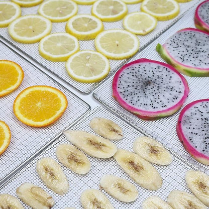 Silicone Dehydrator Sheet for Magic Mill MFD-7100 MFD-7070, 7-Pack 12x13 inch Reusable Drying Tray Liners - BPA-Free Easy Clean - Healthy Snacks - Jerky Herbs Fruit