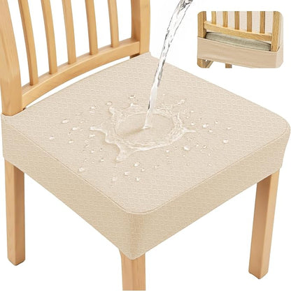 BIETYONE Waterproof Dining Chair Covers, Stretch Seat Protector, Washable | 2 Pack, Waterproof, Stretch Fit, Washable, Spill Resistant, Soft, Dining Chair Covers, Seat Protector