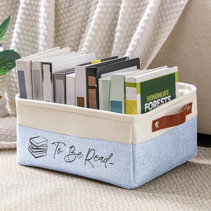 Marsui Book Lover Gifts TBR Book Storage Basket to Be Read List Storage Bin Bookish Accessories Bookworm Gift for Club Members Student Teacher Reading Accessories