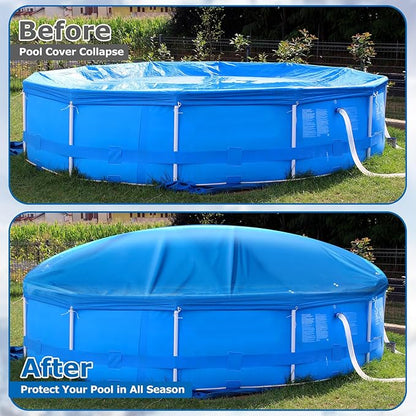 Hungdao 8 ft x 8 ft Pool Air Pillows for Above Ground Heavy Duty Air Pillow Kit for Winterize Closing Large Square Cushion Swimming Pool Closing Protects Covers with Cords
