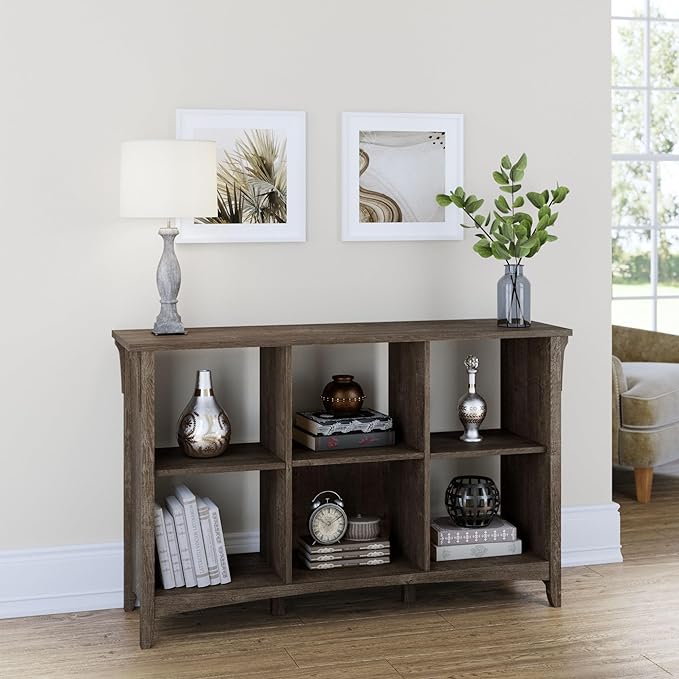 Bush Furniture BSH24462958 Salinas 6-Shelf 30-Inch H Cube Bookcase, Ash Brown