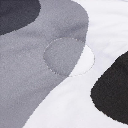 Meeting Story Camouflage Bedding Set, Colorful Pattern Style Comforter Set, 3 PCS One Comforter Two Pillowcases in One Bag, All Season Bedspread for Teens Adults (Grey,Queen