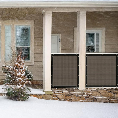 UPGRADE Privacy Fence Screen 4'x17' Brown Outdoor 90% Visibility Blockage 170 GSM Mesh Shade Cover Panels for Backyard,Balcony,Home Decoration with Zip Ties,Customized Avaliable