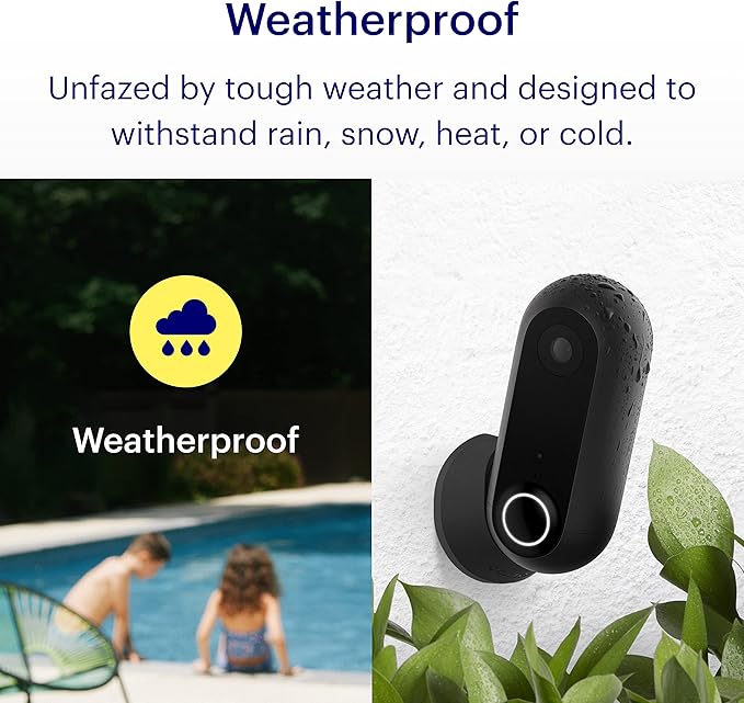 Canary Flex Outdoor Indoor Home Security Camera | Weatherproof, Wire-Free or Plugged in, 2-Way Talk, Person Detection, Motion Alert, Compatible with Alexa, Google Assistant, Baby Monitor, WiFi IP