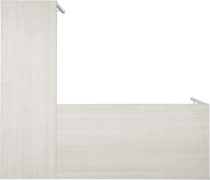 OSP Home Furnishings Contempo L-Shaped Desk, White