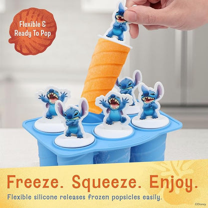 Disney Silicone Popsicle Molds – 6 Reusable Popsicles Molds Featuring Mickey & Friends or Stitch – BPA-Free Flexible Silicone Ice Pop Mold and Popsicle Maker for Frozen Treats