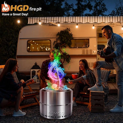 HGD (50 PCS) Magic Campfire Fire Color Changing Packets for Fire Pit, Indoor/Outdoor Fireplace, Bonfire - Rainbow Magical Flame, Camping Accessory, Compatible with Wood