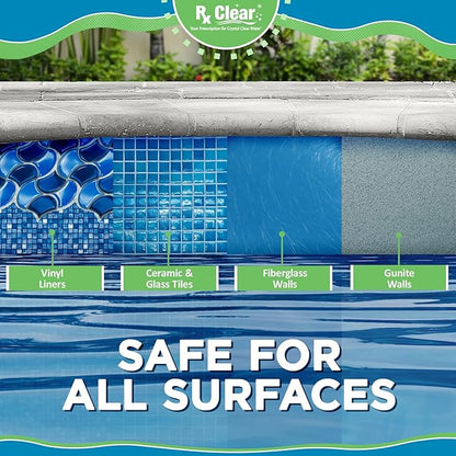Rx Clear 1" Inch Chlorine Tabs | 10 Pounds | Use Tablets as Bactericide, Algaecide, & Disinfectant in Swimming Pools | Stabilized, Long Lasting, Slow Dissolving, & UV Protected