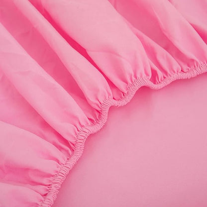 Twin Bed in a Bag Pink Seersucker Comforter Set 5-Pieces Microfiber Lightweight Comforter All Season Bedding Sets with Comforter,Flat Sheet,Fitted Sheet and Pillowcases
