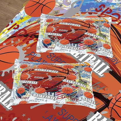 Tailor Shop Basketball Bedding Sets King Size, Basketball Comforter Sets for Kids Boys Teens,Sport Comforter Sets with 1 Comforter 2 Pillowcases…………