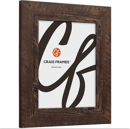 Craig Frames 10x17 Brown Oak Picture Frame for Posters and Gallery Wall | Displays photos and prints behind clear glass, ready to hang, made in the USA