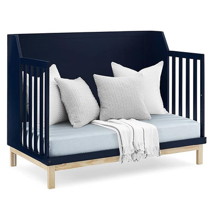 GAP babyGap Oxford 6-in-1 Convertible Crib - Greenguard Gold Certified, Navy/Natural, 1 Unit