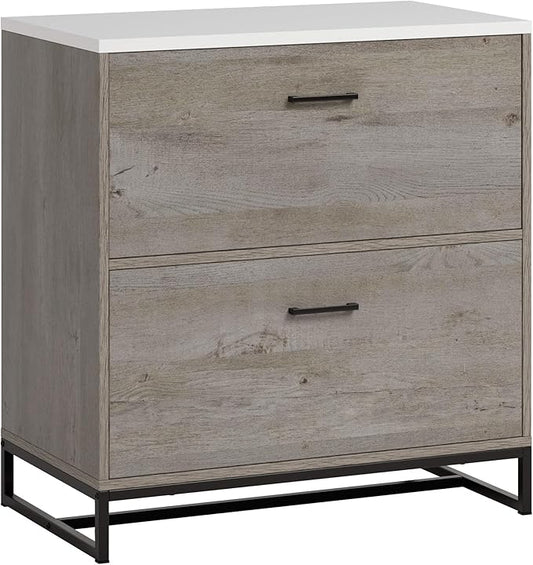 Sauder Tremont Row 2-Drawer Lateral File Cabinet, L: 27.95" x W: 15.71" x H: 29.53", Mystic Oak