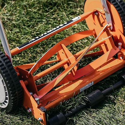 American Lawn Mower Company 1204-14 14-Inch 4-Blade Push Reel Lawn Mower, Red