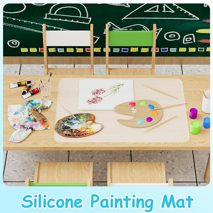 Clear Silicone Mats for Crafts: 11.4"W x 11.4"L 2Pcs Heat Resistant Nonslip | Nonstick 0.8mm Silicone Countertop Protector Mat - Silicone Sheet for Jewelry Epoxy Resin Glitter Slime DIY Translucent